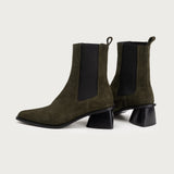 Vela Khaki Green Suede