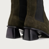 Vela Khaki Green Suede