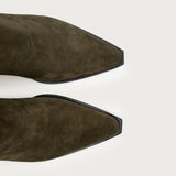 Vela Khaki Green Suede