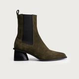 Vela Khaki Green Suede