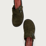 Tondra Khaki Green Suede