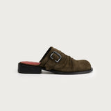 Tondra Khaki Green Suede
