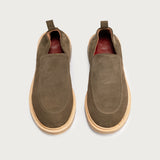 Aura Khaki Green Suede