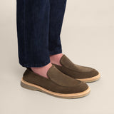 Aura Khaki Green Suede